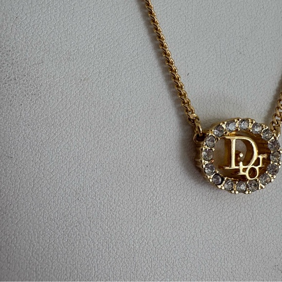 Christian Dior Gold Necklace with Crystal Accents - Picture 5 of 11